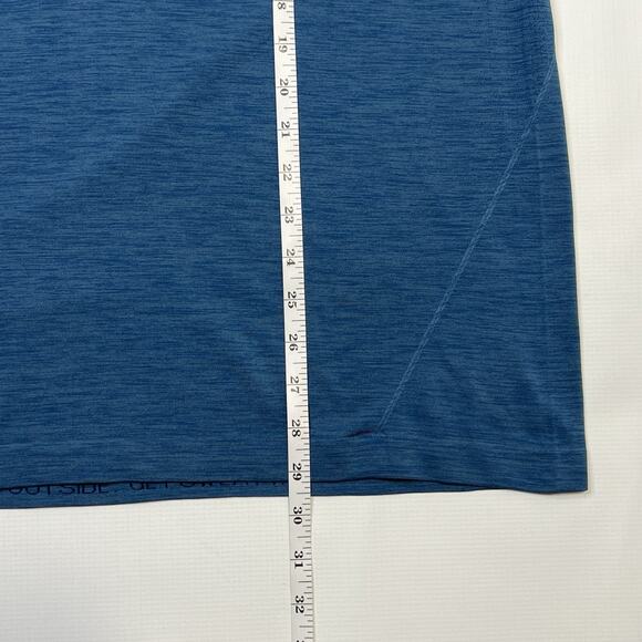 Lululemon Metal Vent Tech Polo Shirt Mens XL Blue Short Sleeve Mesh Silverescent - Picture 6 of 15